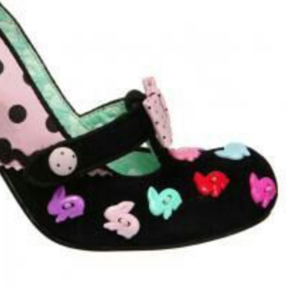 IRREG CHOICE I’m Bossy Polka Dot Bunny Mary Janes - Picture 3 of 11